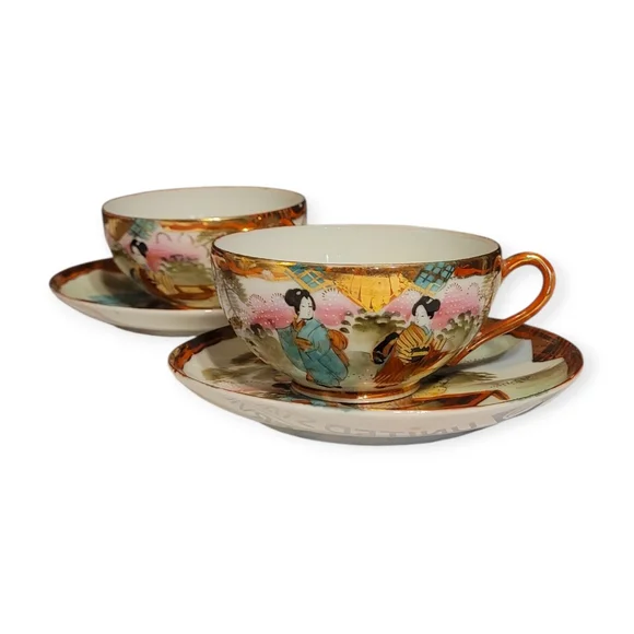 Elegant Vintage Japanese Tea Set
